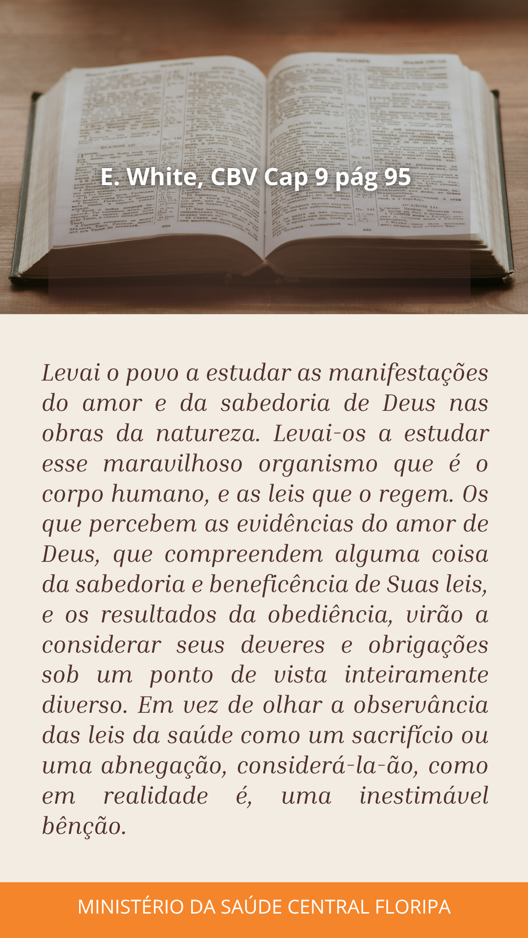 MENSAGEM DE SAÚDE