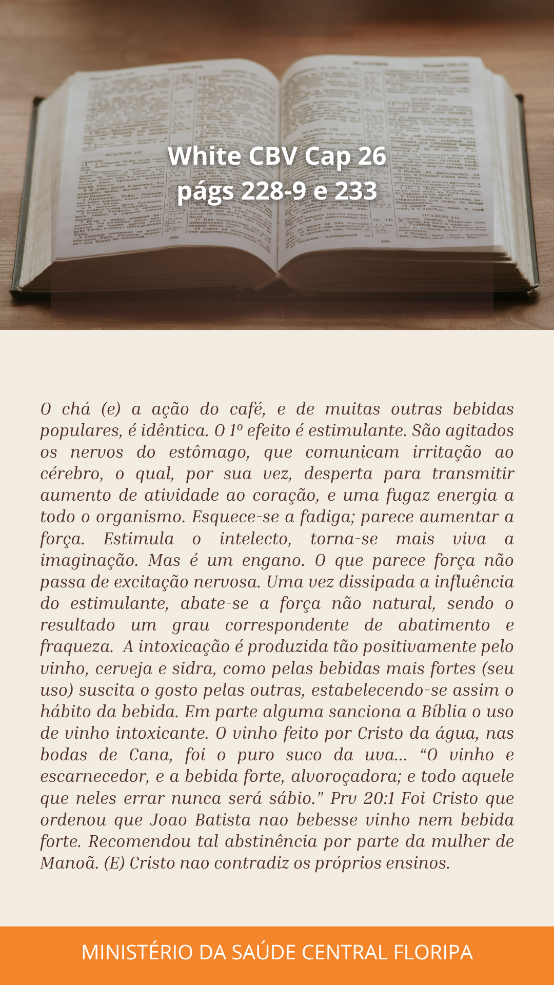 MENSAGEM DE SAÚDE